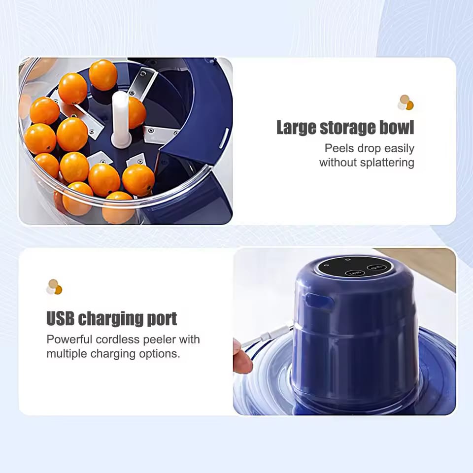 Automatic Electric Fruit & Vegetable Peeler – Rechargeable Kitchen Tool